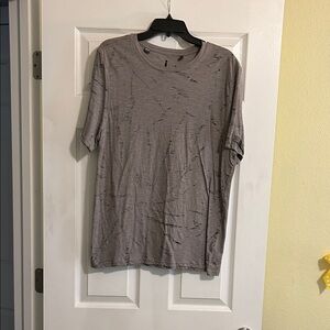 Buffalo David Bitton Distressed Gray T-Shirt